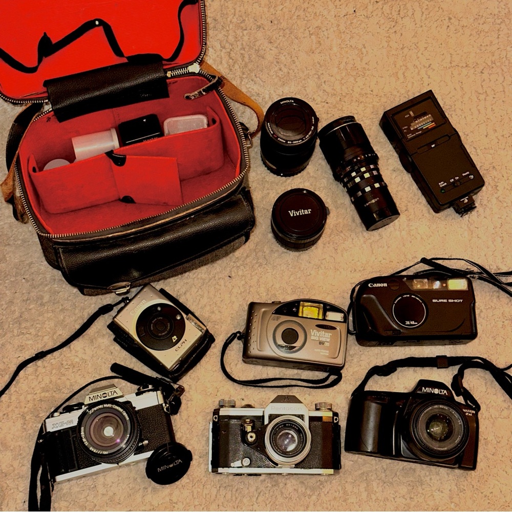 Vintage Film Camera Set